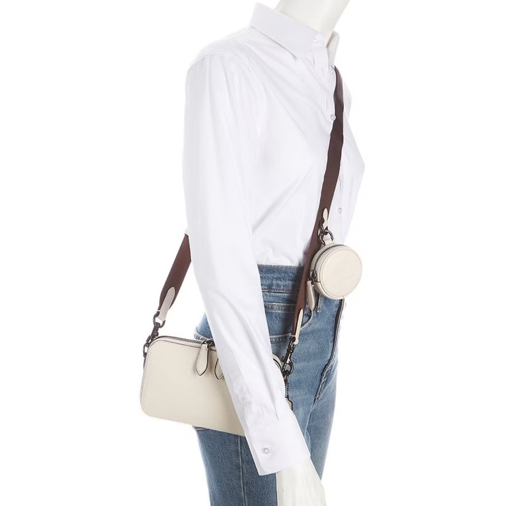 COACH Charter Polished Pebble Leather Slim Crossbody Bag